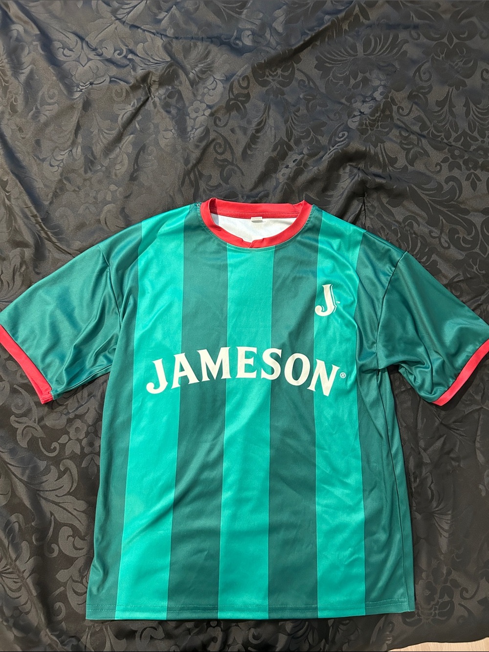 Jameson Men's Green Stripe Short-Sleeve Jersey